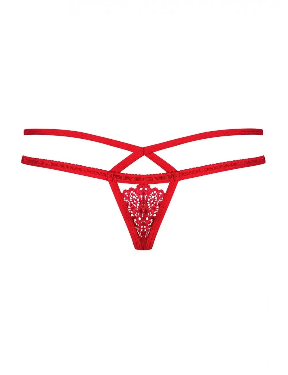 Obsessive Lingerie String Double Lanières Passion Rouge OBSESSIVE – Image 10