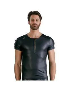 T-shirt Noir Mat Avec Anneaux NEK