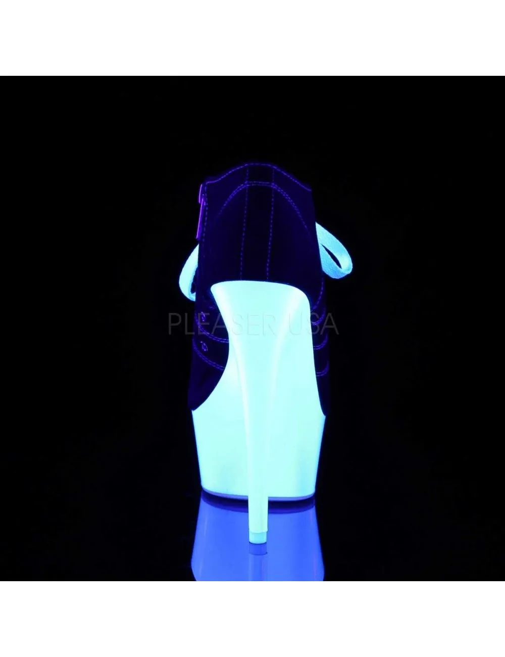 Pleaser USA Shoes Tennis Plateforme Black Haut Talon Ouvert Pleaser – Image 4