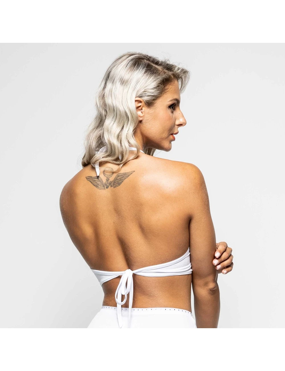 Top Court Trefle Lycra Blanc PATRICE CATANZARO – Image 2